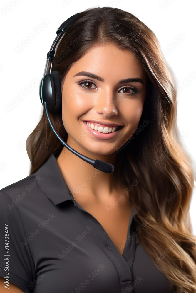 A call center women smiled, Female operator giving advice to customer isolated on a transparent background. A call center women smiled, Female operator giving advice to customer isolated on a transparent background.