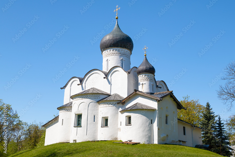 Medieval Church of Basil the Great on a Hill on a sunny May day. Pskov, Russia Medieval Church of Basil the Great on a Hill on a sunny May day. Pskov, Russia