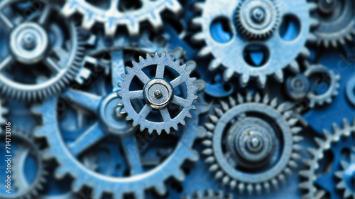 Clockwork and gears in a mechanical background representing precision and time.