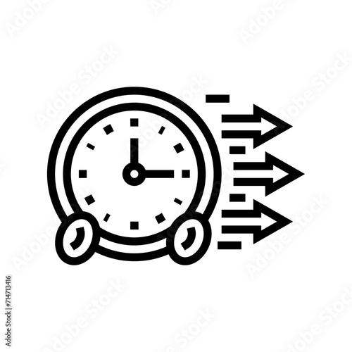 timeboxing time management line icon vector. timeboxing time management sign. isolated contour symbol black illustration