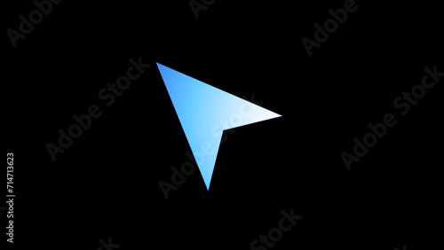 Vászonkép Mouse Click, Computer Mouse Animated symbol of arrow cursor