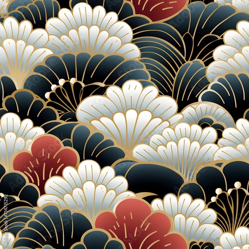 Colorful luxury Japanese style traditional pattern