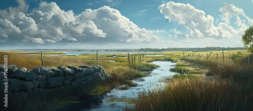 Fotografia salt marshes barrier