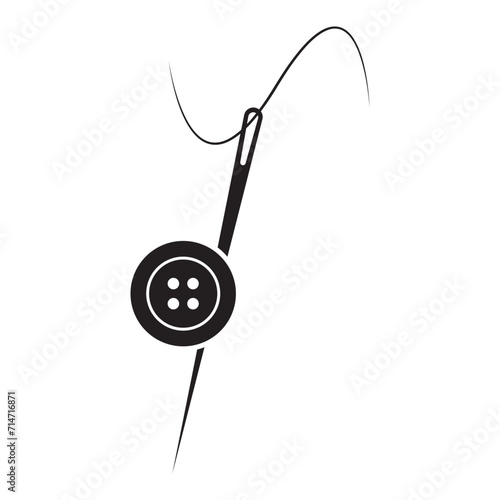 sewing needle vector icon
