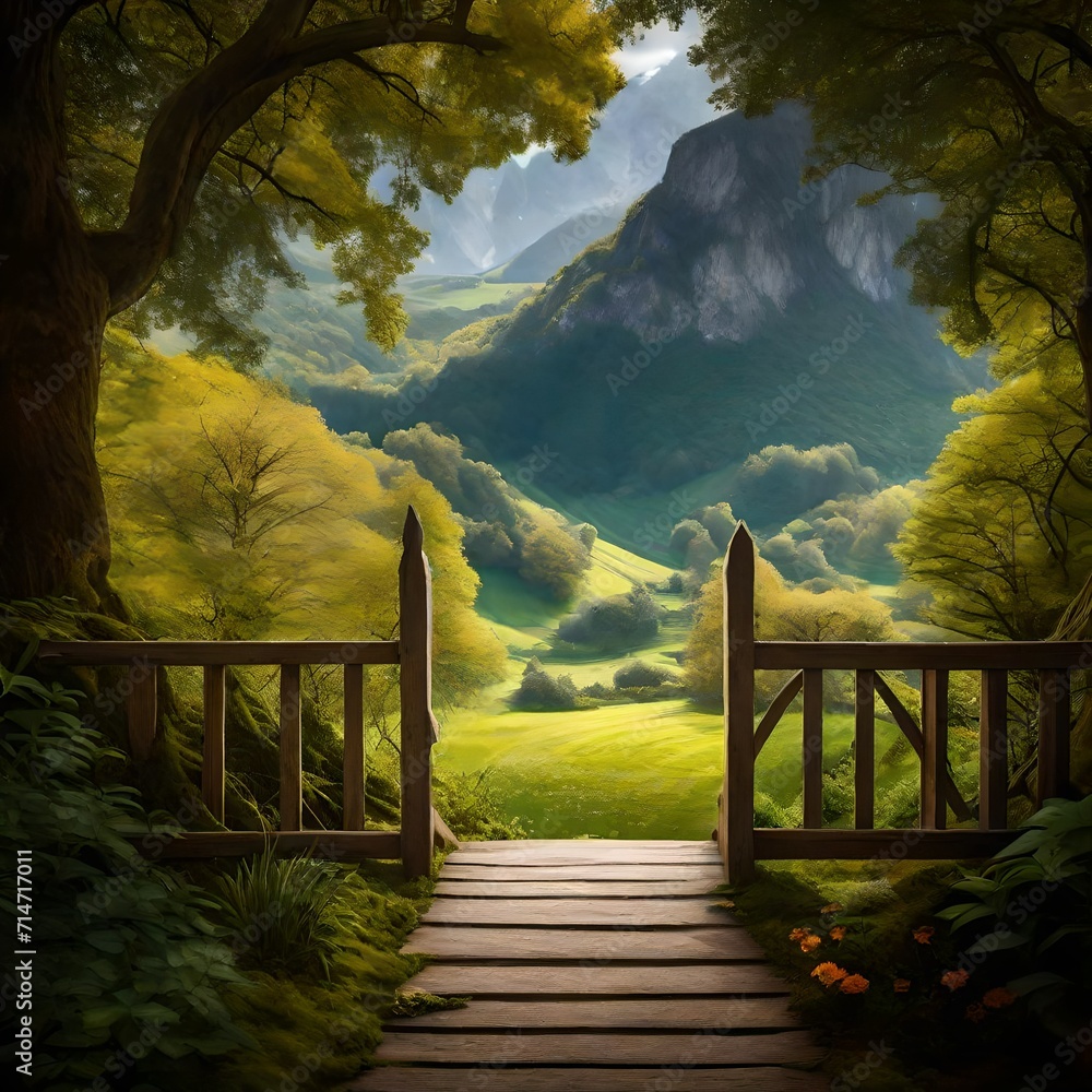 Fototapeta premium bridge in the mountains