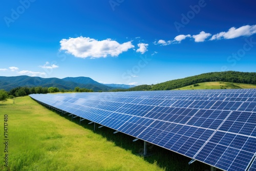 Solar panel use sunlight clean energy. Concept for green renewable energy.