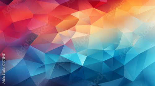 Abstract colorful background with triangles Generate AI