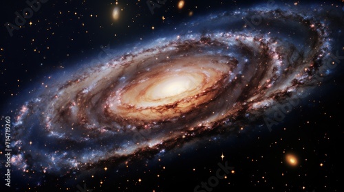 Fényképezés Abstract background pattern of a nebula galaxy in space.