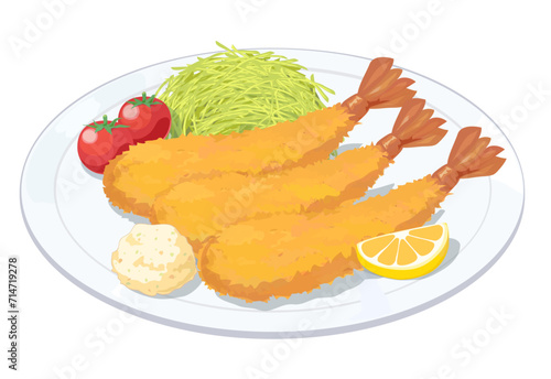 エビフライのイラスト