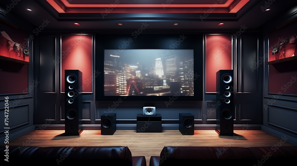 built-in speakers for a home theater experience.