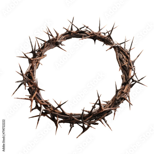 Crown of thorns on a cutout PNG transparent background