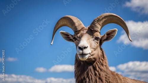Longhorn sheep  photo