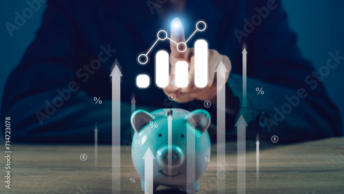 Fotografi Interest rate and dividend concept