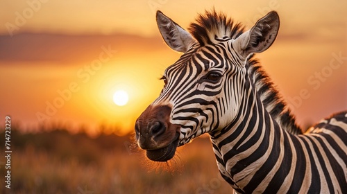 zebra at sunset © VISHNU