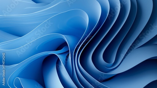 Blue abstract 3D design against colored background © Emil