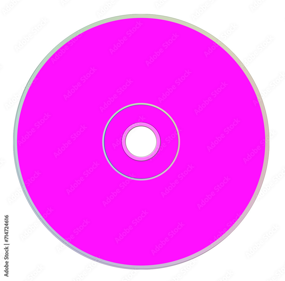CD or DVD blank template magenta for presentation layouts and design. 3D rendering. CD or DVD blank template magenta for presentation layouts and design. 3D rendering.
