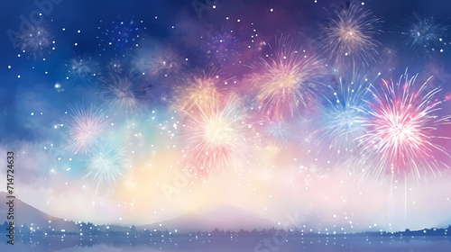 Fireworks background for celebration, holiday celebration concept