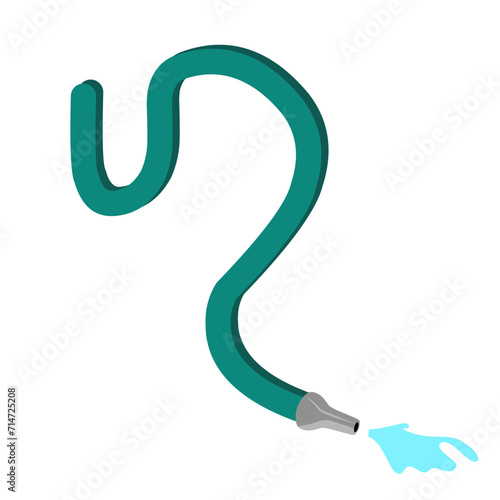 Illustration of a Water Hose That Flower Water 