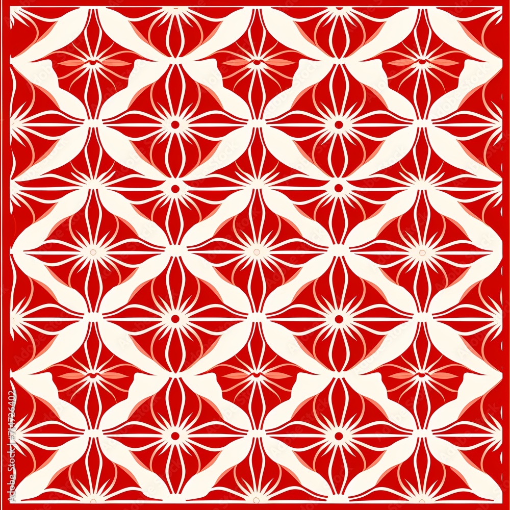 Japanese seamless pattern in oriental geometric traditional style in red color theme Japanese seamless pattern in oriental geometric traditional style in red color theme