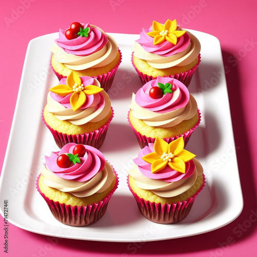 Wallpaper Mural Cupcakes in cream. Torontodigital.ca