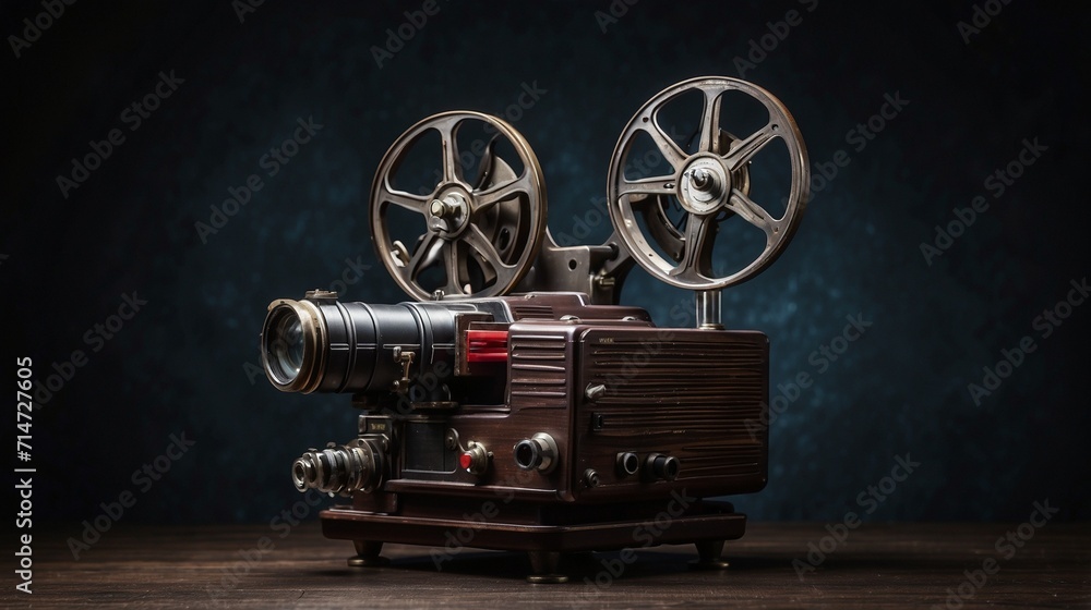 old movie projector - obrazy, fototapety, plakaty 