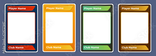 game card border template with gradient variant colors, four set template card