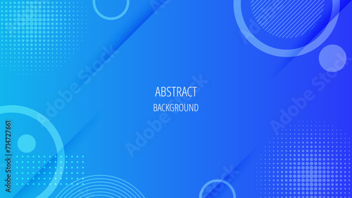 Blue gradient background with memphis element, geometric futuristic backdrop for banner, poster, web design.