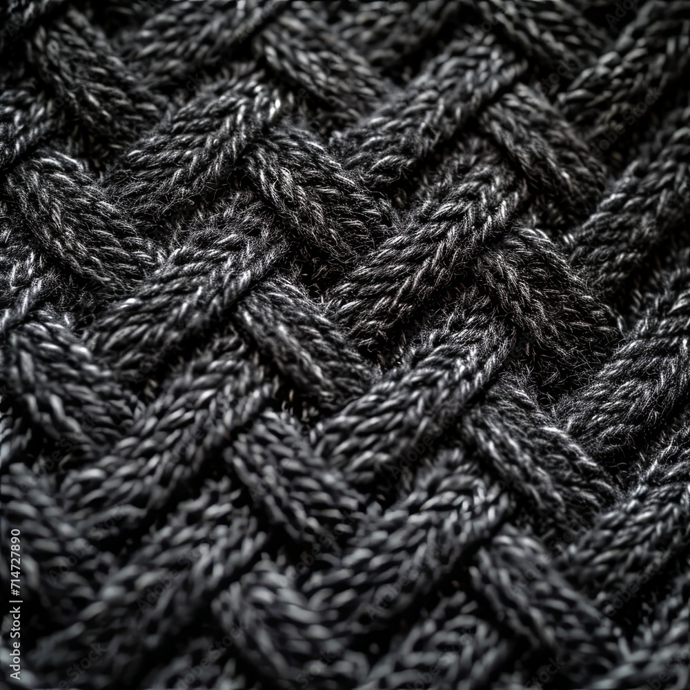 Detailed pattern that emulates the rich texture of a woven material, focusing on the fine threading and cross-hatch design. Use a dark color scheme to mimic the look of premium. Detailed pattern that emulates the rich texture of a woven material, focusing on the fine threading and cross-hatch design. Use a dark color scheme to mimic the look of premium.