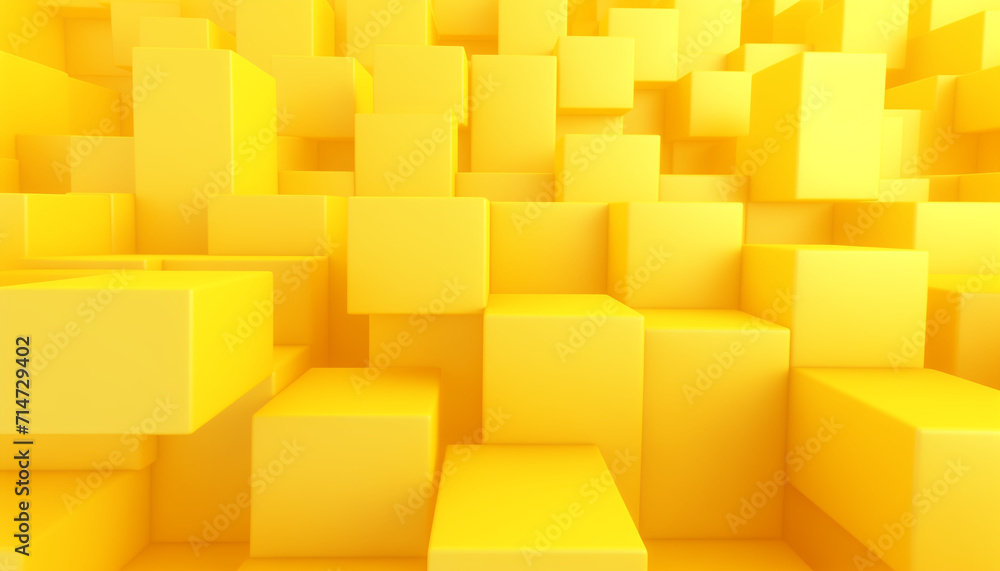 3D Yellow Background Geometric Abstraction 3D Yellow Background Geometric Abstraction