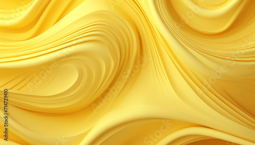 3D Yellow Background Geometric Abstraction