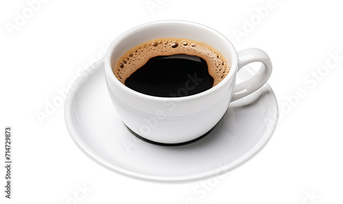 Cup of coffee isolated on transparent background. 