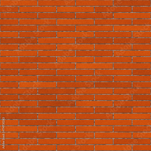 Brick drawing. Seamless red brick wall background - texture pattern for continuous replication.