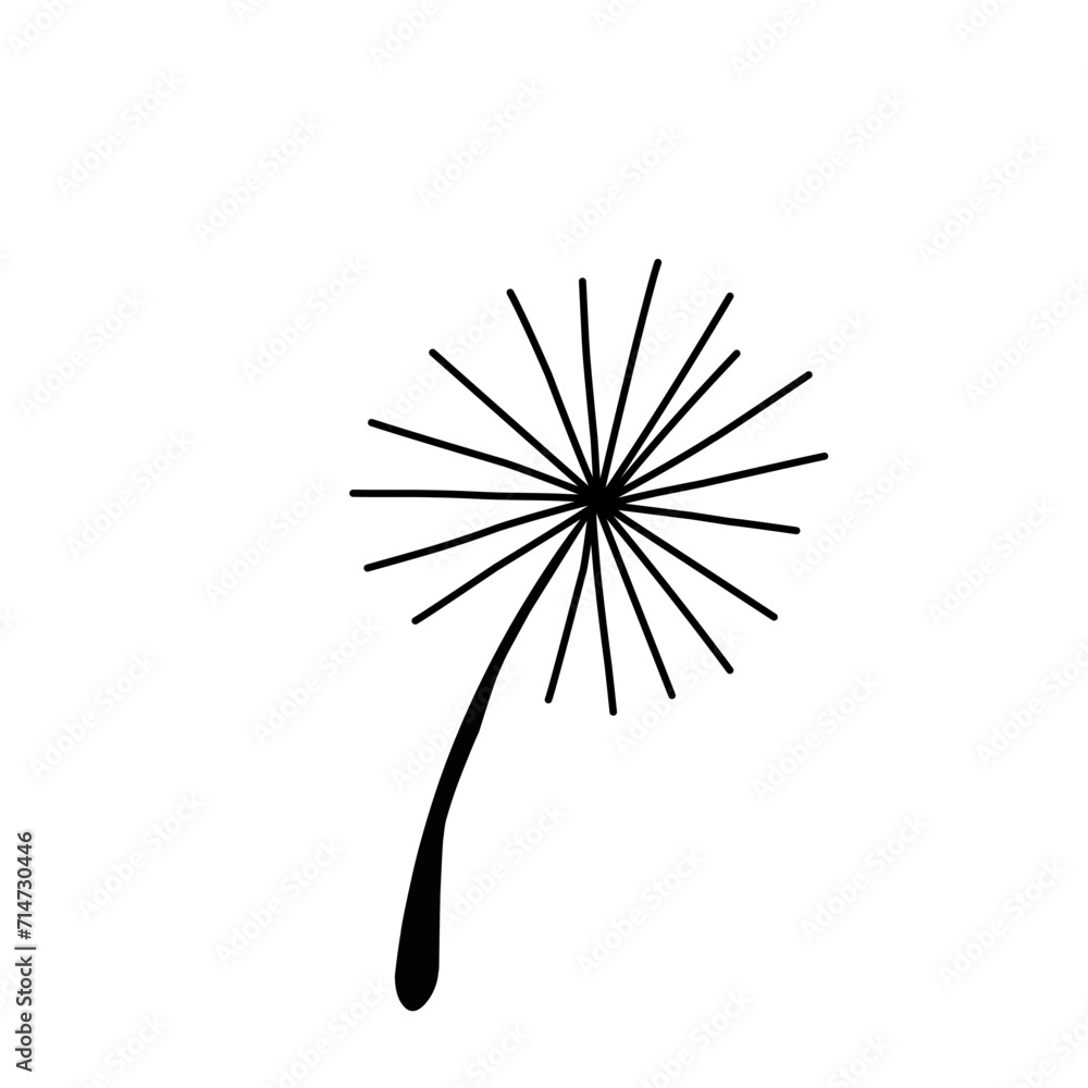 Obraz premium Dandelion Flower Vector Illustration 