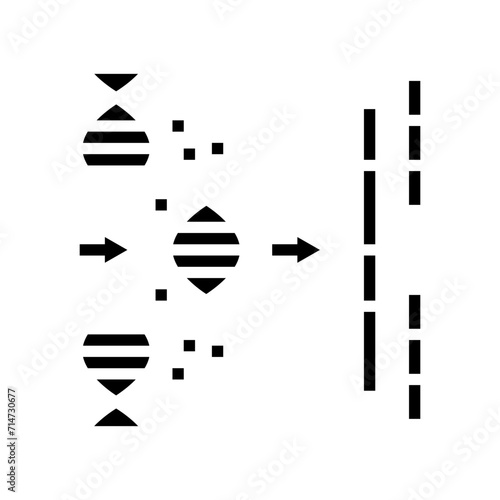 gene splicing cryptogenetics glyph icon vector. gene splicing cryptogenetics sign. isolated symbol illustration