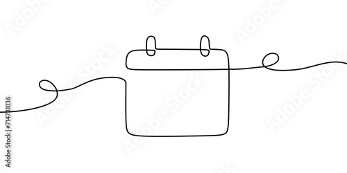 Tableau sur toile calendar continuous line drawing