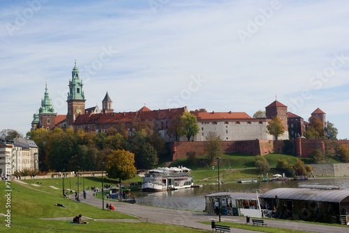 panoramic view at Wawel Castle in Krakow