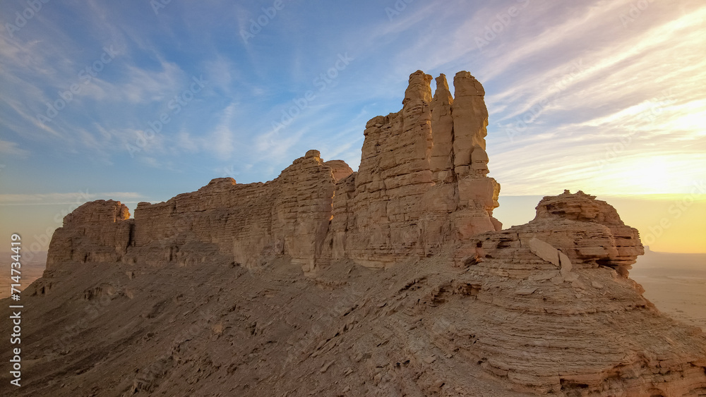 Landscape with rock formations in Saudi Arabia