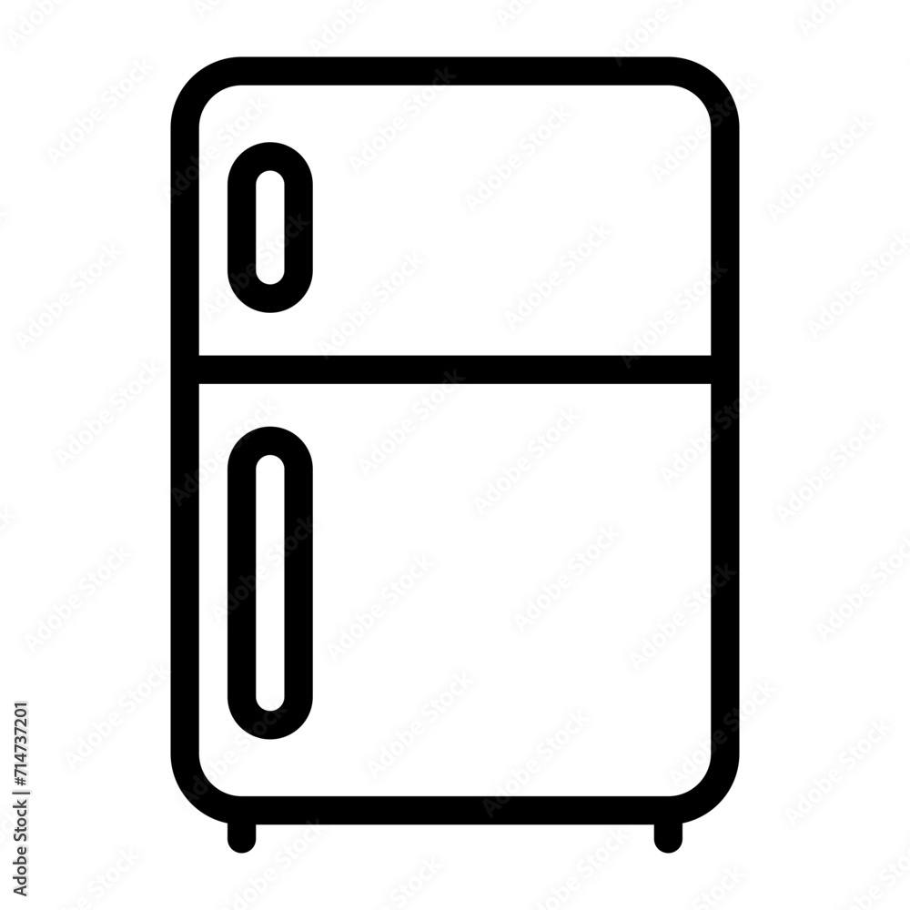 This is the Fridge icon from the Hotel icon collection with an Outline style This is the Fridge icon from the Hotel icon collection with an Outline style