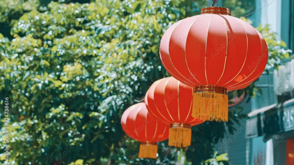 Chinese New Year Decorative Red Lanterns Chinese New Year Decorative Red Lanterns