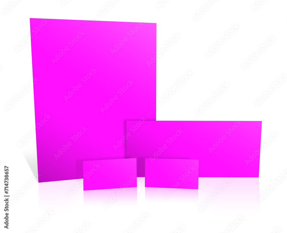Magenta promotional paper blank template for presentation layouts and ...