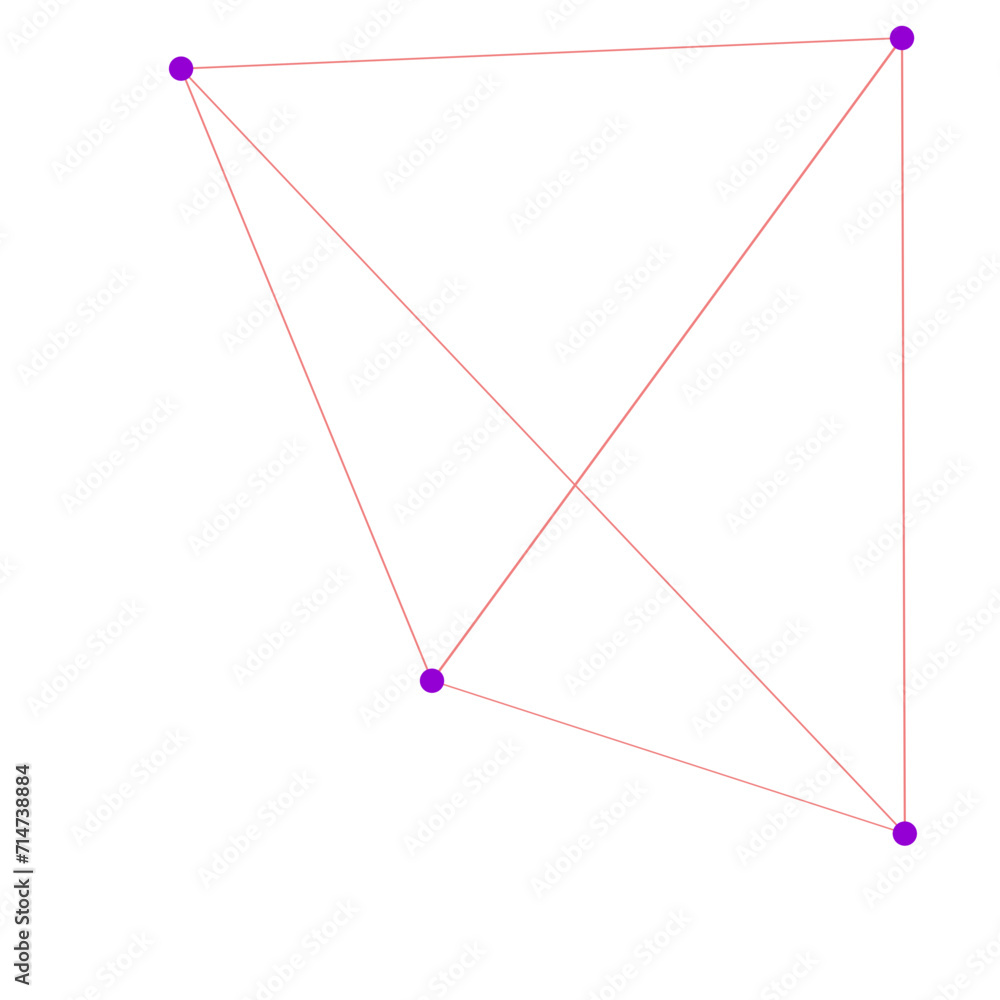 Fototapeta premium An abstract cut out transparent node network futuristic design element