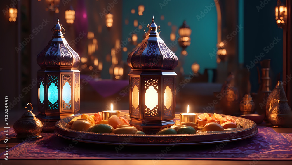 Night Glow: Ramadan Lantern Magic generative ai Night Glow: Ramadan Lantern Magic generative ai