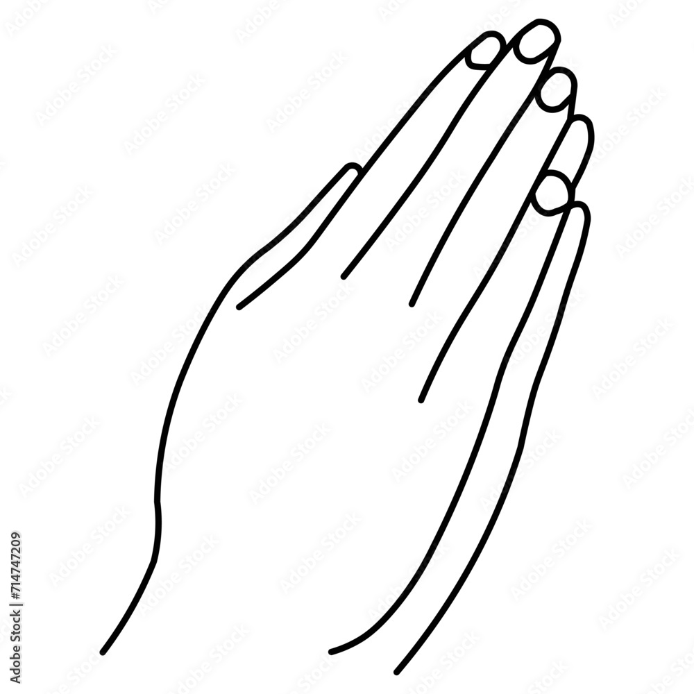 Hands praying symbol of faith and prayer. Hands folded in a sign of prayer Hands praying symbol of faith and prayer. Hands folded in a sign of prayer