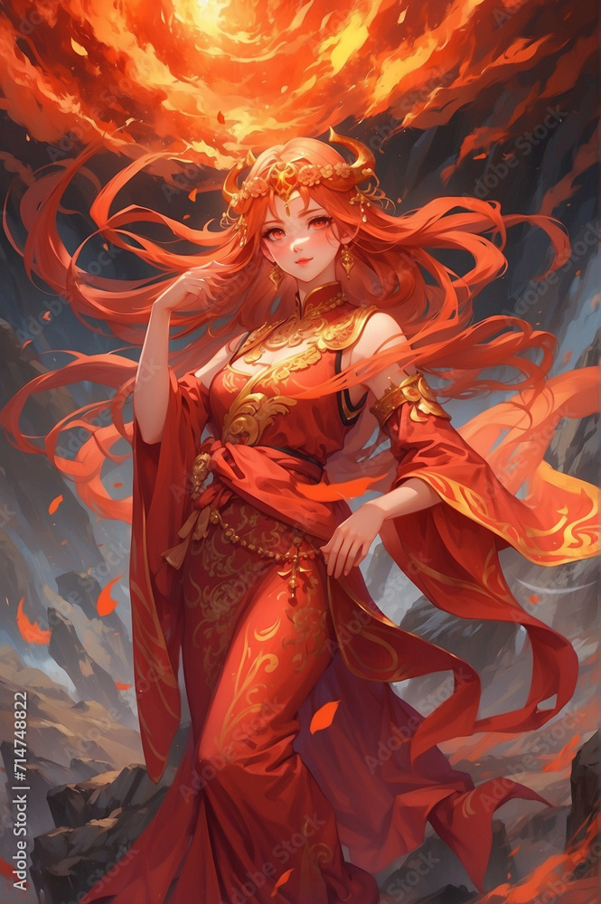 The fire dance goddess