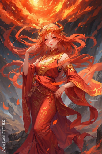 The fire dance goddess