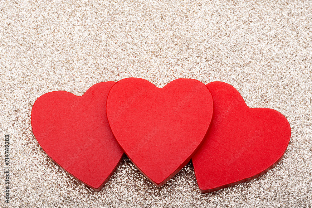 Fototapeta premium red hearts for Valentine's Day