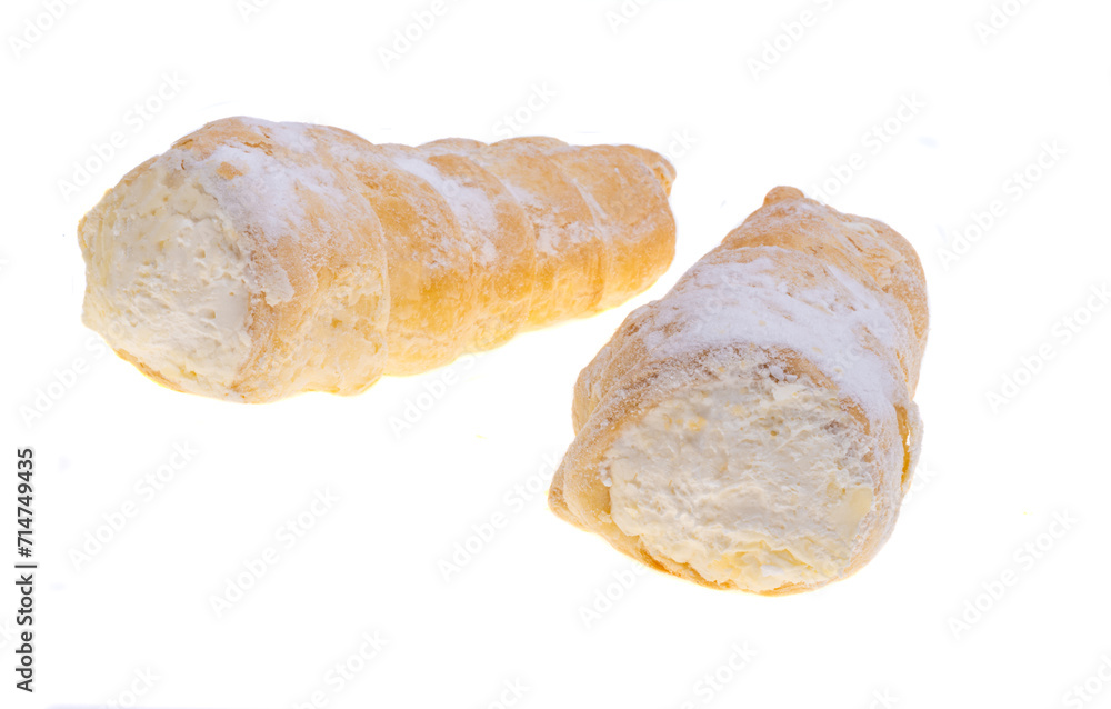 custard tube isolated custard tube isolated