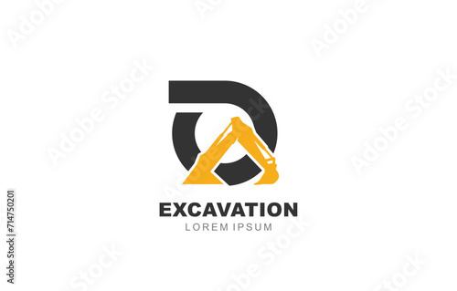 O Letter Excavator logo template for symbol of business identity