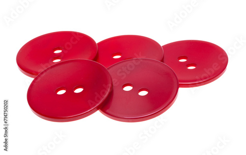 big red buttons isolated