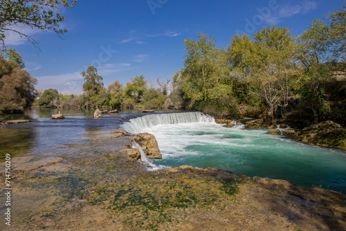 Manavgat Waterfall in Turkey. It is very popular tourist attraction.